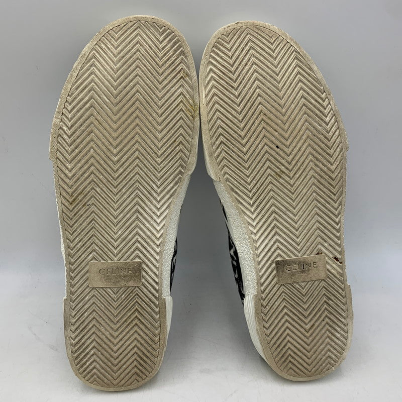 【中古品】【メンズ】 CELINE セリーヌ 346932355C ELLIOT LOGO PRINT CANVAS SLIP-ON エリオット ロゴ プリント キャンバス スリッポン シューズ 靴 183-260810-cs-04-izu サイズ：43 カラー：ブラック 万代Net店