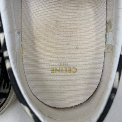 【中古品】【メンズ】 CELINE セリーヌ 346932355C ELLIOT LOGO PRINT CANVAS SLIP-ON エリオット ロゴ プリント キャンバス スリッポン シューズ 靴 183-260810-cs-04-izu サイズ：43 カラー：ブラック 万代Net店