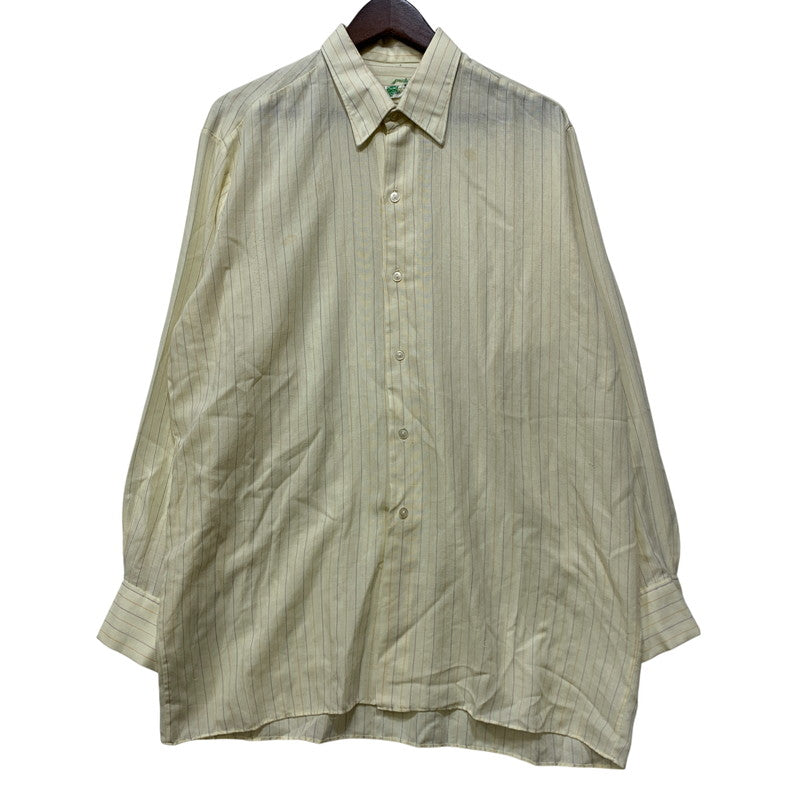 【中古品】【メンズ】 VINTAGE ヴィンテージ 70’S PERMANENT PRESS STRIPE L S SHIRT パーマネント プレス ストライプ ロングスリーブ シャツ 長袖 トップス 146-260820-yn-03-izu サイズ：41 カラー：イエロー 万代Net店
