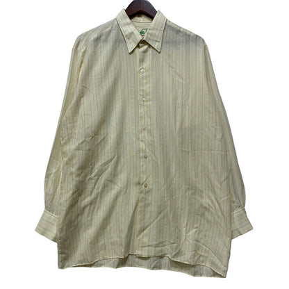 【中古品】【メンズ】 VINTAGE ヴィンテージ 70’S PERMANENT PRESS STRIPE L S SHIRT パーマネント プレス ストライプ ロングスリーブ シャツ 長袖 トップス 146-260820-yn-03-izu サイズ：41 カラー：イエロー 万代Net店
