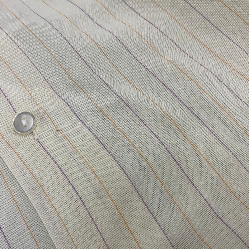 【中古品】【メンズ】 VINTAGE ヴィンテージ 70’S PERMANENT PRESS STRIPE L S SHIRT パーマネント プレス ストライプ ロングスリーブ シャツ 長袖 トップス 146-260820-yn-03-izu サイズ：41 カラー：イエロー 万代Net店