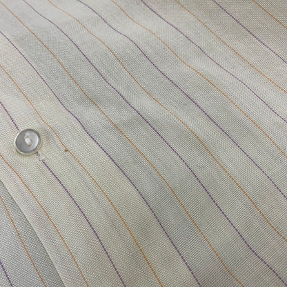 【中古品】【メンズ】 VINTAGE ヴィンテージ 70’S PERMANENT PRESS STRIPE L S SHIRT パーマネント プレス ストライプ ロングスリーブ シャツ 長袖 トップス 146-260820-yn-03-izu サイズ：41 カラー：イエロー 万代Net店