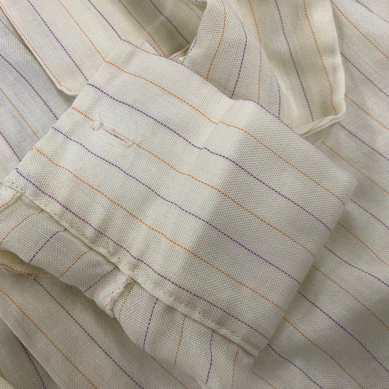 【中古品】【メンズ】 VINTAGE ヴィンテージ 70’S PERMANENT PRESS STRIPE L S SHIRT パーマネント プレス ストライプ ロングスリーブ シャツ 長袖 トップス 146-260820-yn-03-izu サイズ：41 カラー：イエロー 万代Net店