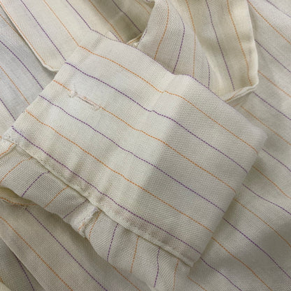 【中古品】【メンズ】 VINTAGE ヴィンテージ 70’S PERMANENT PRESS STRIPE L S SHIRT パーマネント プレス ストライプ ロングスリーブ シャツ 長袖 トップス 146-260820-yn-03-izu サイズ：41 カラー：イエロー 万代Net店