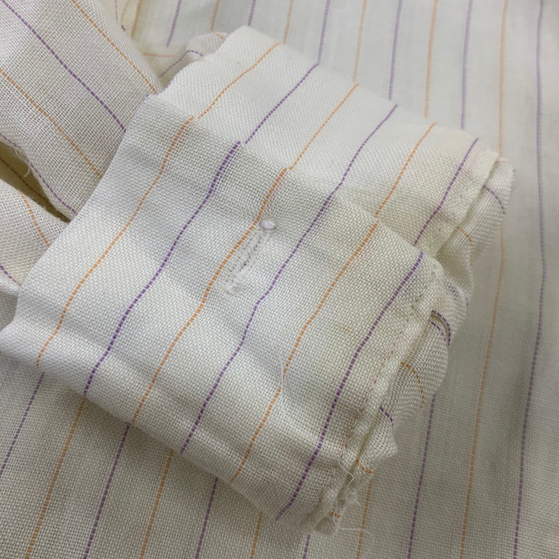 【中古品】【メンズ】 VINTAGE ヴィンテージ 70’S PERMANENT PRESS STRIPE L S SHIRT パーマネント プレス ストライプ ロングスリーブ シャツ 長袖 トップス 146-260820-yn-03-izu サイズ：41 カラー：イエロー 万代Net店