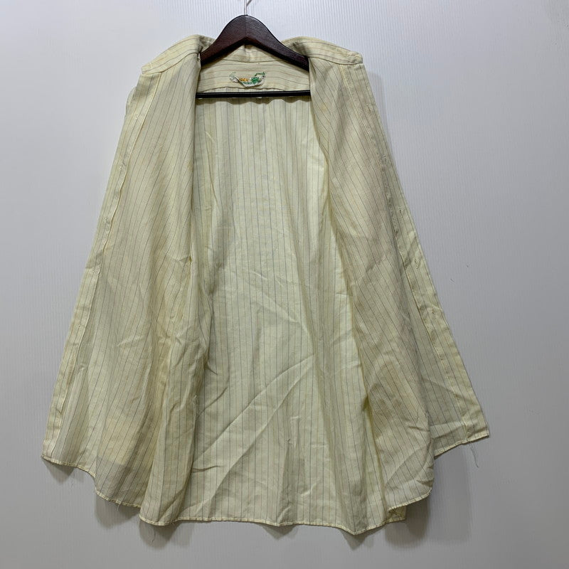 【中古品】【メンズ】 VINTAGE ヴィンテージ 70’S PERMANENT PRESS STRIPE L S SHIRT パーマネント プレス ストライプ ロングスリーブ シャツ 長袖 トップス 146-260820-yn-03-izu サイズ：41 カラー：イエロー 万代Net店