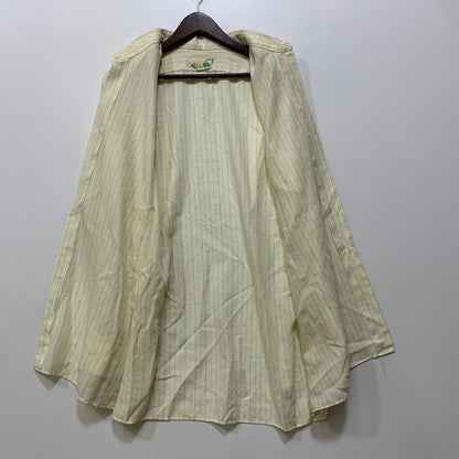 【中古品】【メンズ】 VINTAGE ヴィンテージ 70’S PERMANENT PRESS STRIPE L S SHIRT パーマネント プレス ストライプ ロングスリーブ シャツ 長袖 トップス 146-260820-yn-03-izu サイズ：41 カラー：イエロー 万代Net店