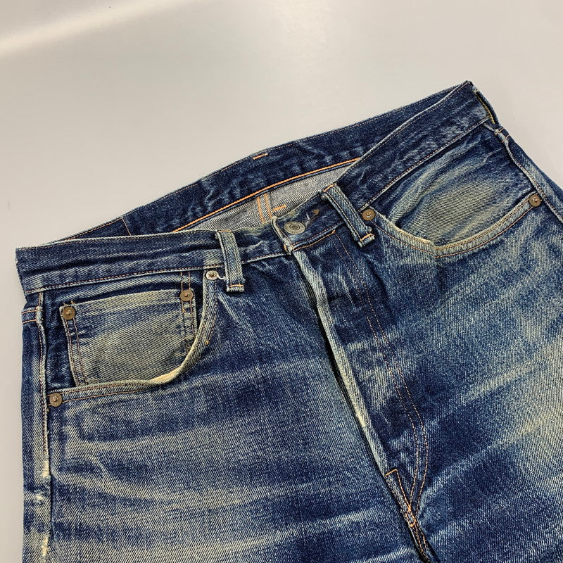 【中古品】【メンズ】 LEVI'S VINTAGE CLOSING リーバイス ヴィンテージクロージング 55501 刻印J22 日本製 1955MODEL復刻 04年製 BIG E 均等 V 501XX DENIM PANTS デニム パンツ ボトムス ズボン 157-260812-cs-02-izu サイズ：W32 L36 カラー：インディゴ 万代Net店