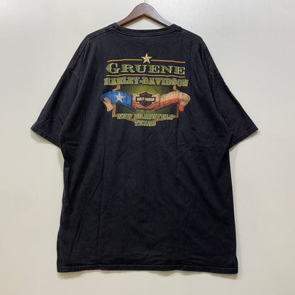 【中古品】【メンズ】 HARLEY DAVIDSON ハーレーダビッドソン WING FLAME PRINT S/S TEE ウィング フレーム プリント 半袖 Tシャツ メキシコ製 146-260821-as-03-izu サイズ：2XL カラー：ブラック 万代Net店