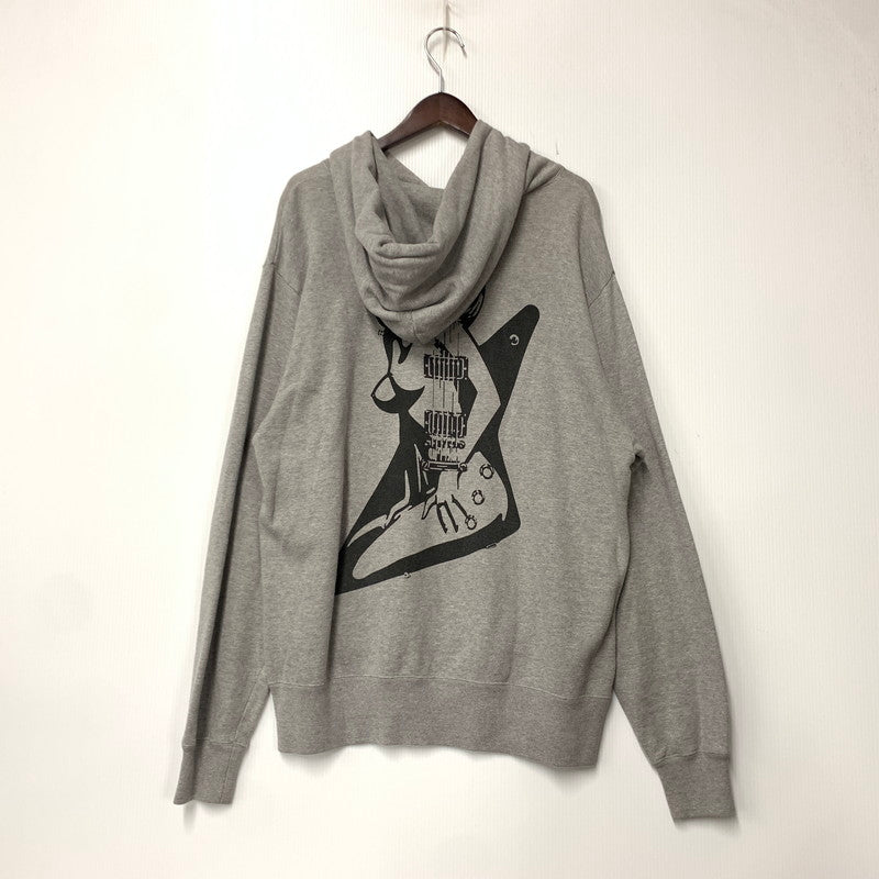 【中古品】【メンズ】 HYSTERIC GLAMOUR ヒステリックグラマー 02203CF11 GUITAR GIRL HOODIE ギター ガール フーディー トップス 長袖 140-260810-ya-08-izu サイズ：XL カラー：グレー 万代Net店