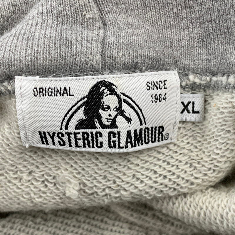 【中古品】【メンズ】 HYSTERIC GLAMOUR ヒステリックグラマー 02203CF11 GUITAR GIRL HOODIE ギター ガール フーディー トップス 長袖 140-260810-ya-08-izu サイズ：XL カラー：グレー 万代Net店