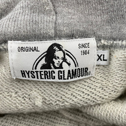 【中古品】【メンズ】 HYSTERIC GLAMOUR ヒステリックグラマー 02203CF11 GUITAR GIRL HOODIE ギター ガール フーディー トップス 長袖 140-260810-ya-08-izu サイズ：XL カラー：グレー 万代Net店