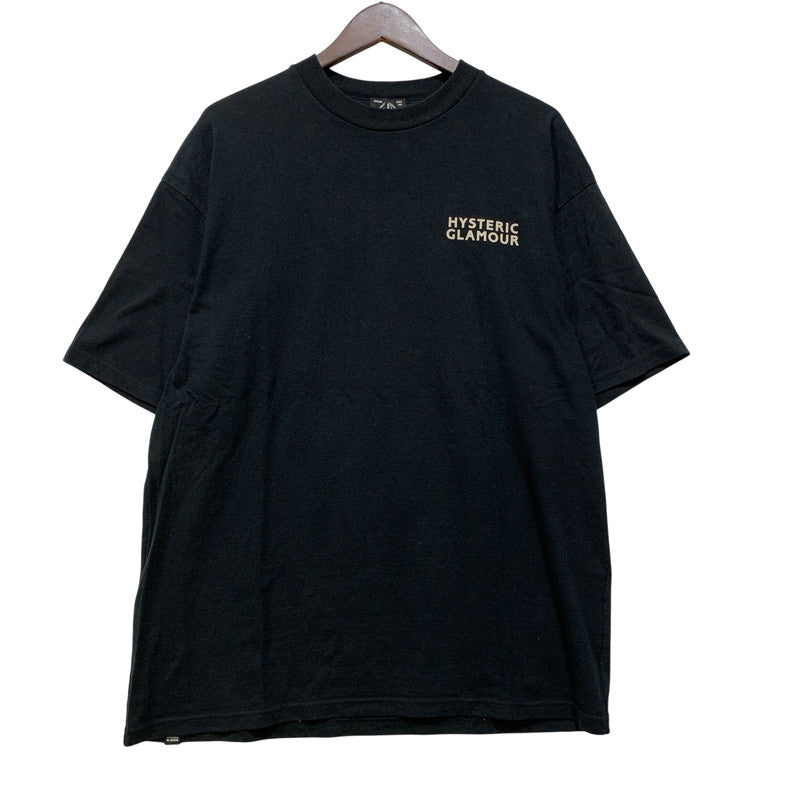 【中古品】【メンズ】 HYSTERIC GLAMOUR ヒステリックグラマー GUITAR GIRL OVERSIZE S/S TEE ギターガール オーバーサイズ 半袖 Tシャツ 140-260821-as-04-izu サイズ：L カラー：ブラック 万代Net店