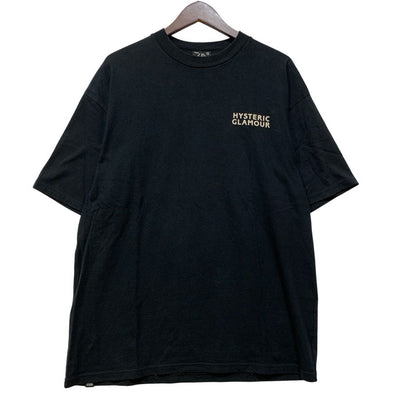 【中古品】【メンズ】 HYSTERIC GLAMOUR ヒステリックグラマー GUITAR GIRL OVERSIZE S/S TEE ギターガール オーバーサイズ 半袖 Tシャツ 140-260821-as-04-izu サイズ：L カラー：ブラック 万代Net店