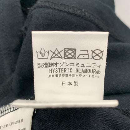 【中古品】【メンズ】 HYSTERIC GLAMOUR ヒステリックグラマー GUITAR GIRL OVERSIZE S/S TEE ギターガール オーバーサイズ 半袖 Tシャツ 140-260821-as-04-izu サイズ：L カラー：ブラック 万代Net店