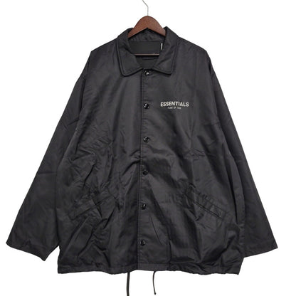 【中古品】【メンズ】 ESSENTIALS エッセンシャルズ × UNITED ARROWS ユナイテッドアローズ 5568-343-0066 NYLON COACH JACKET ナイロン コーチ ジャケット アウター 142-260824-ya-12-izu サイズ：L カラー：ブラック 万代Net店