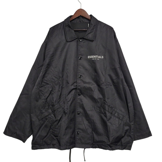 【中古品】【メンズ】 ESSENTIALS エッセンシャルズ × UNITED ARROWS ユナイテッドアローズ 5568-343-0066 NYLON COACH JACKET ナイロン コーチ ジャケット アウター 142-260824-ya-12-izu サイズ：L カラー：ブラック 万代Net店