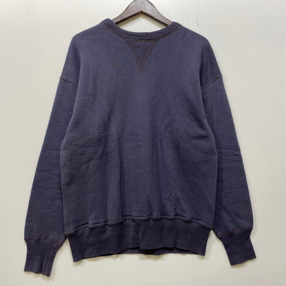 【中古品】【メンズ】 WAREHOUSE ウエアハウス LOT.401 無地 4本針 セットインフラット シーマ クルーネック 両V スウェット トップス 145-260811-kh-03-izu サイズ：40 カラー：ネイビー 万代Net店
