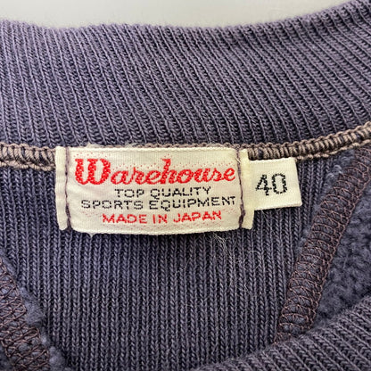 【中古品】【メンズ】 WAREHOUSE ウエアハウス LOT.401 無地 4本針 セットインフラット シーマ クルーネック 両V スウェット トップス 145-260811-kh-03-izu サイズ：40 カラー：ネイビー 万代Net店