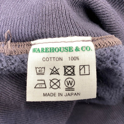 【中古品】【メンズ】 WAREHOUSE ウエアハウス LOT.401 無地 4本針 セットインフラット シーマ クルーネック 両V スウェット トップス 145-260811-kh-03-izu サイズ：40 カラー：ネイビー 万代Net店