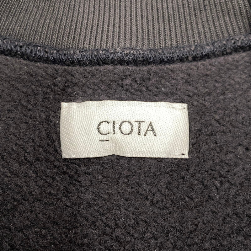 【中古品】【メンズ】 CIOTA シオタ CSLM-110M スビンコットン吊り裏毛起毛クルーネック スウェットシャツ トップス 長袖 140-260821-cs-11-izu サイズ：5 カラー：ブラック 万代Net店