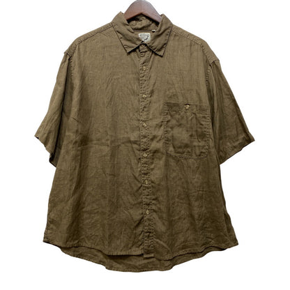 【中古品】【メンズ】 OR SLOW オアスロウ LOOSE FIT SS LINEN SHIRT ルーズフィット ショートスリーブ リネン シャツ トップス 145-260811-kh-04-izu サイズ：3 カラー：ブラウン 万代Net店