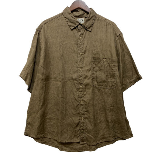 【中古品】【メンズ】 OR SLOW オアスロウ LOOSE FIT SS LINEN SHIRT ルーズフィット ショートスリーブ リネン シャツ トップス 145-260811-kh-04-izu サイズ：3 カラー：ブラウン 万代Net店