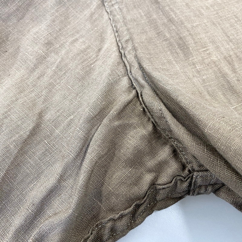 【中古品】【メンズ】 OR SLOW オアスロウ LOOSE FIT SS LINEN SHIRT ルーズフィット ショートスリーブ リネン シャツ トップス 145-260811-kh-04-izu サイズ：3 カラー：ブラウン 万代Net店