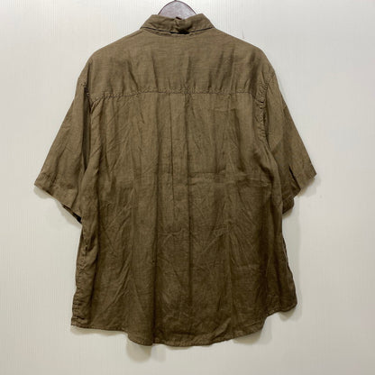 【中古品】【メンズ】 OR SLOW オアスロウ LOOSE FIT SS LINEN SHIRT ルーズフィット ショートスリーブ リネン シャツ トップス 145-260811-kh-04-izu サイズ：3 カラー：ブラウン 万代Net店