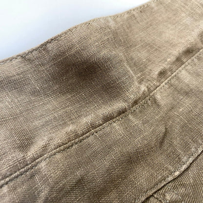 【中古品】【メンズ】 OR SLOW オアスロウ LOOSE FIT SS LINEN SHIRT ルーズフィット ショートスリーブ リネン シャツ トップス 145-260811-kh-04-izu サイズ：3 カラー：ブラウン 万代Net店