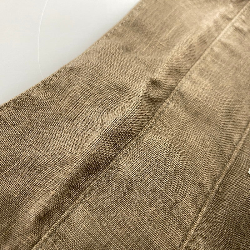 【中古品】【メンズ】 OR SLOW オアスロウ LOOSE FIT SS LINEN SHIRT ルーズフィット ショートスリーブ リネン シャツ トップス 145-260811-kh-04-izu サイズ：3 カラー：ブラウン 万代Net店
