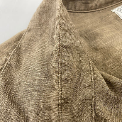 【中古品】【メンズ】 OR SLOW オアスロウ LOOSE FIT SS LINEN SHIRT ルーズフィット ショートスリーブ リネン シャツ トップス 145-260811-kh-04-izu サイズ：3 カラー：ブラウン 万代Net店