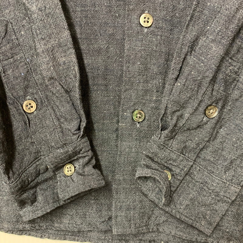 【中古品】【メンズ】 PORTER CLASSIC ポータークラシック ROLL UP BAMBOO LINEN SHIRT ロールアップ バンブー リネン シャツ トップス 長袖 140-260810-ya-05-izu サイズ：M カラー：グレー系 万代Net店
