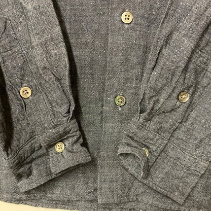 【中古品】【メンズ】 PORTER CLASSIC ポータークラシック ROLL UP BAMBOO LINEN SHIRT ロールアップ バンブー リネン シャツ トップス 長袖 140-260810-ya-05-izu サイズ：M カラー：グレー系 万代Net店