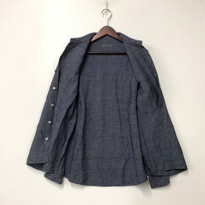 【中古品】【メンズ】 PORTER CLASSIC ポータークラシック ROLL UP BAMBOO LINEN SHIRT ロールアップ バンブー リネン シャツ トップス 長袖 140-260810-ya-05-izu サイズ：M カラー：グレー系 万代Net店