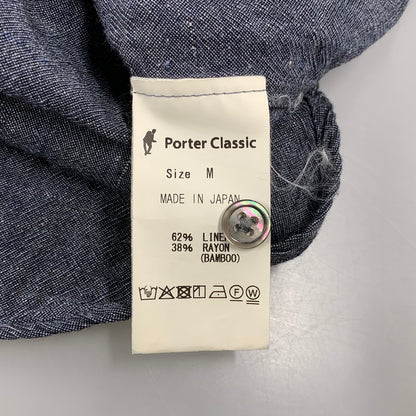 【中古品】【メンズ】 PORTER CLASSIC ポータークラシック ROLL UP BAMBOO LINEN SHIRT ロールアップ バンブー リネン シャツ トップス 長袖 140-260810-ya-05-izu サイズ：M カラー：グレー系 万代Net店