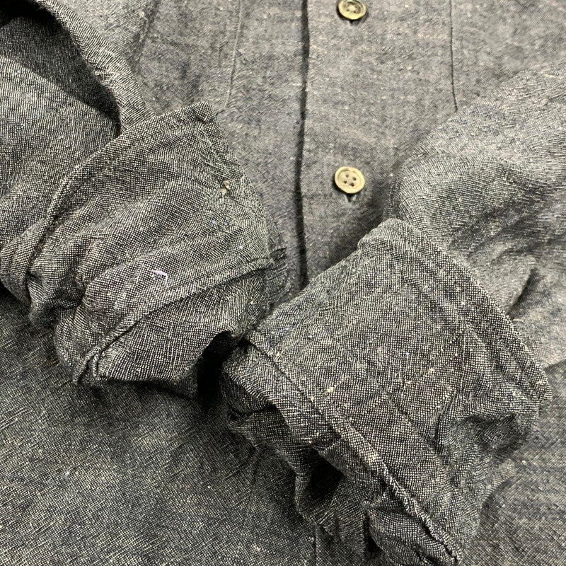 【中古品】【メンズ】 PORTER CLASSIC ポータークラシック ROLL UP BAMBOO LINEN SHIRT ロールアップ バンブー リネン シャツ トップス 長袖 140-260810-ya-05-izu サイズ：M カラー：グレー系 万代Net店