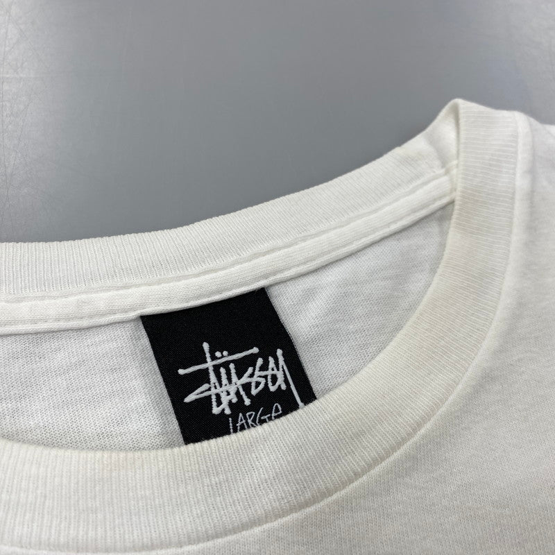 【中古品】【メンズ】 STUSSY ステューシー メキシコ製 SS LINK SS TEE エスエス リンク ショートスリーブ Ｔシャツ トップス 半袖 142-260819-cs-13-izu サイズ：L カラー：ホワイト 万代Net店