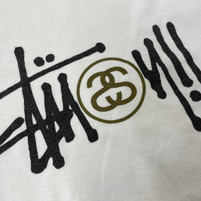 【中古品】【メンズ】 STUSSY ステューシー メキシコ製 SS LINK SS TEE エスエス リンク ショートスリーブ Ｔシャツ トップス 半袖 142-260819-cs-13-izu サイズ：L カラー：ホワイト 万代Net店