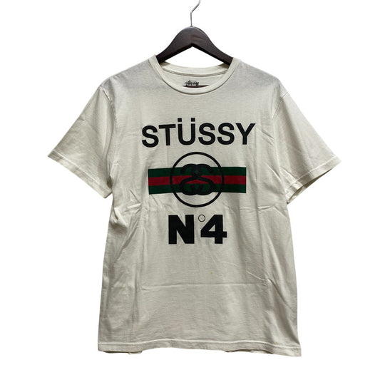 【中古品】【メンズ】 STUSSY ステューシー 金タグ SS LINK STRIPE SS TEE エスエス リンク ストライプ ショートスリーブ Tシャツ トップス 半袖 142-260819-cs-12-izu サイズ：M カラー：ホワイト 万代Net店