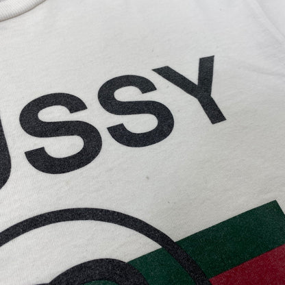 【中古品】【メンズ】 STUSSY ステューシー 金タグ SS LINK STRIPE SS TEE エスエス リンク ストライプ ショートスリーブ Tシャツ トップス 半袖 142-260819-cs-12-izu サイズ：M カラー：ホワイト 万代Net店