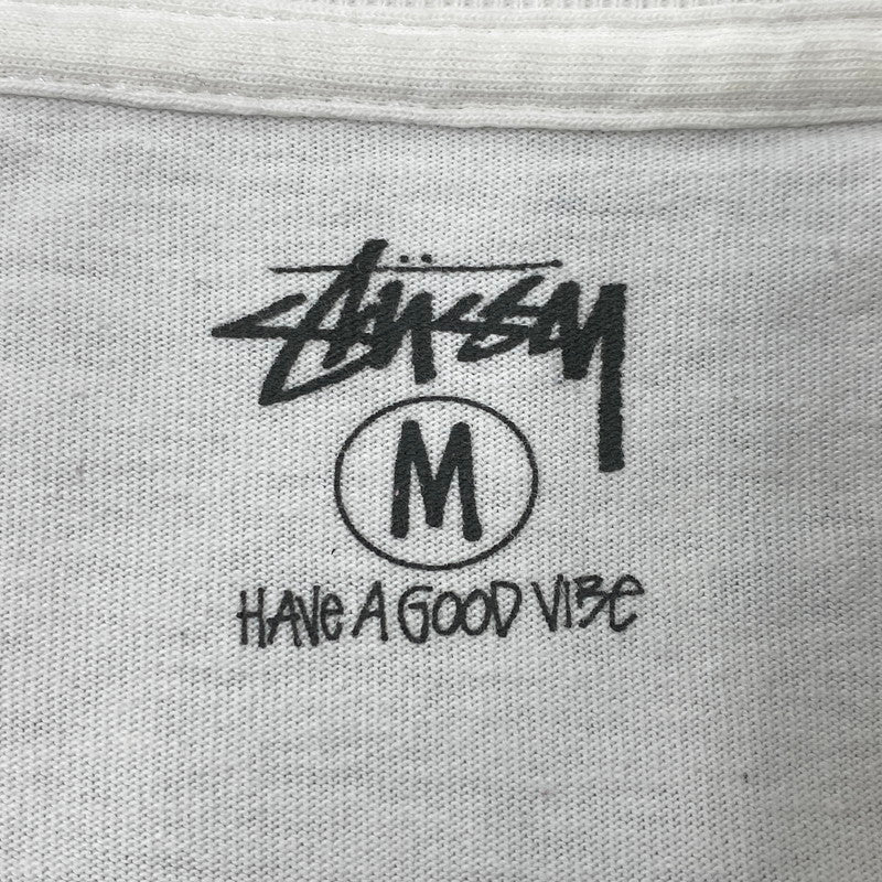 【中古品】【メンズ】 STUSSY ステューシー 金タグ SS LINK STRIPE SS TEE エスエス リンク ストライプ ショートスリーブ Tシャツ トップス 半袖 142-260819-cs-12-izu サイズ：M カラー：ホワイト 万代Net店