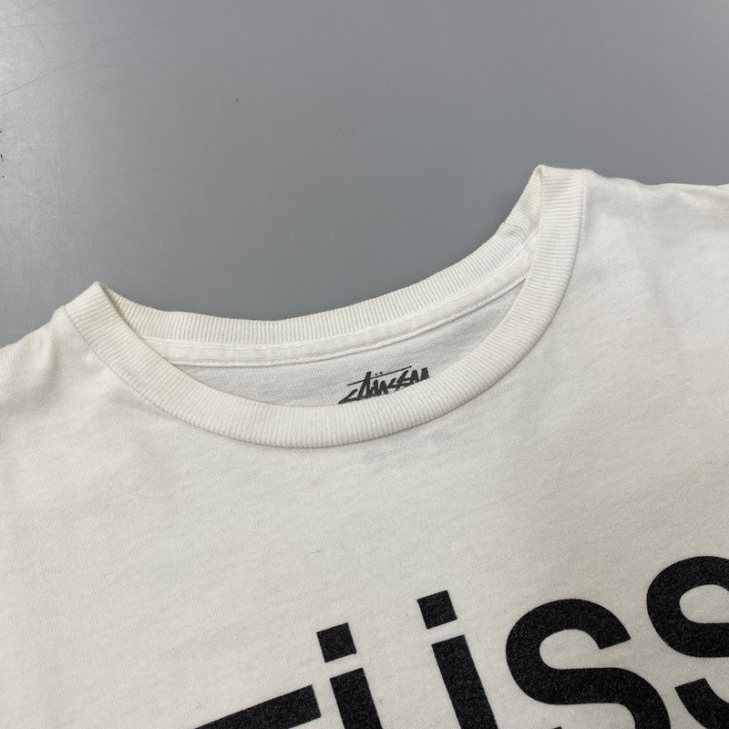 【中古品】【メンズ】 STUSSY ステューシー 金タグ SS LINK STRIPE SS TEE エスエス リンク ストライプ ショートスリーブ Tシャツ トップス 半袖 142-260819-cs-12-izu サイズ：M カラー：ホワイト 万代Net店