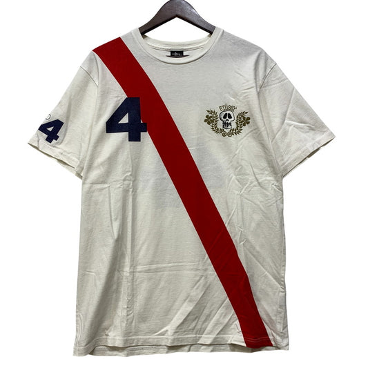【中古品】【メンズ】 STUSSY ステューシー 2014 YEAR OF THE HORSE STRIPE S/S TEE 半袖 Tシャツ 142-260820-as-29-izu サイズ：L カラー：ホワイト 万代Net店