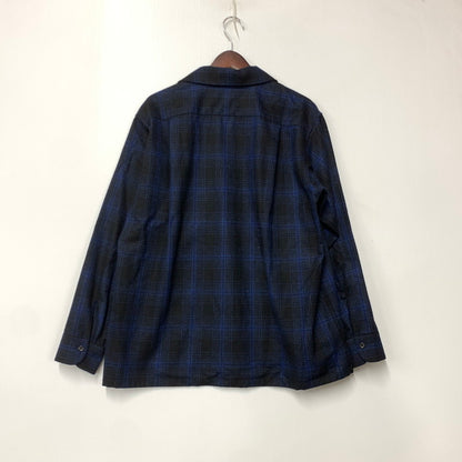 【中古品】【メンズ】 PENDLETON ペンドルトン EDIFICE エディフィス 別注 24-050-300-1010 BEACH SHIRT ビーチシャツ トップス 長袖 145-260810-ya-04-izu サイズ：L カラー：ブラック×ブルー 万代Net店