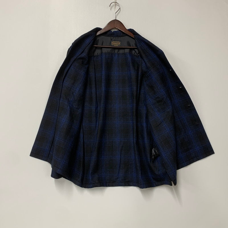【中古品】【メンズ】 PENDLETON ペンドルトン EDIFICE エディフィス 別注 24-050-300-1010 BEACH SHIRT ビーチシャツ トップス 長袖 145-260810-ya-04-izu サイズ：L カラー：ブラック×ブルー 万代Net店