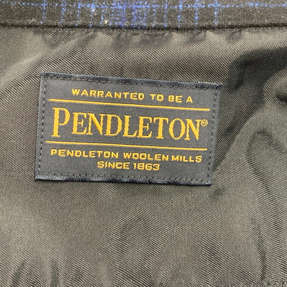 【中古品】【メンズ】 PENDLETON ペンドルトン EDIFICE エディフィス 別注 24-050-300-1010 BEACH SHIRT ビーチシャツ トップス 長袖 145-260810-ya-04-izu サイズ：L カラー：ブラック×ブルー 万代Net店