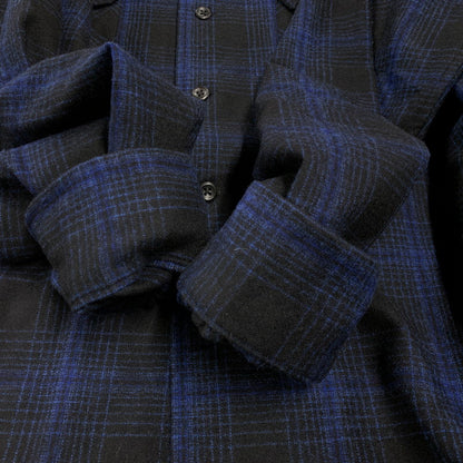 【中古品】【メンズ】 PENDLETON ペンドルトン EDIFICE エディフィス 別注 24-050-300-1010 BEACH SHIRT ビーチシャツ トップス 長袖 145-260810-ya-04-izu サイズ：L カラー：ブラック×ブルー 万代Net店
