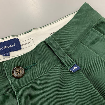 【中古品】【メンズ】 DESCENDANT ディセンダント 241WVDS-PTM09 DC-3 TWILL TROUSERS ツイル トラウザーズ パンツ ボトムス ズボン 153-260812-cs-05-izu サイズ：1 カラー：グリーン 万代Net店