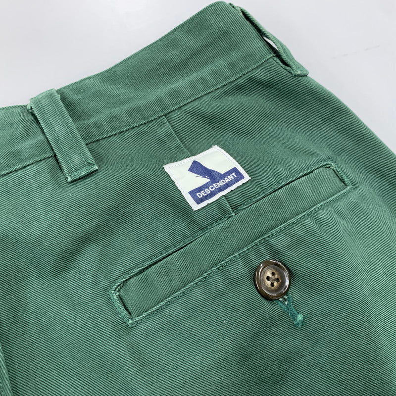 【中古品】【メンズ】 DESCENDANT ディセンダント 241WVDS-PTM09 DC-3 TWILL TROUSERS ツイル トラウザーズ パンツ ボトムス ズボン 153-260812-cs-05-izu サイズ：1 カラー：グリーン 万代Net店